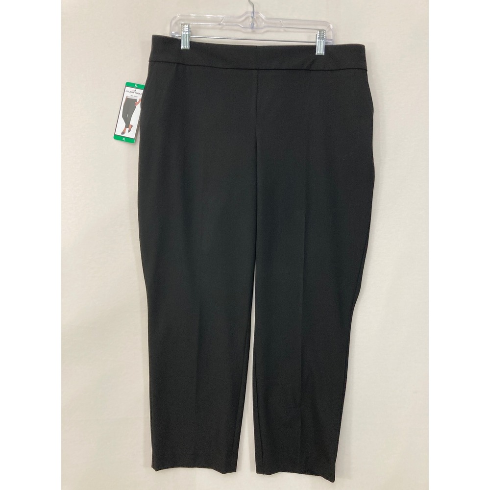 New Hilary Radley Pants size XL‎ Slim Leg Black Mid Rise Pull On Stretch Office